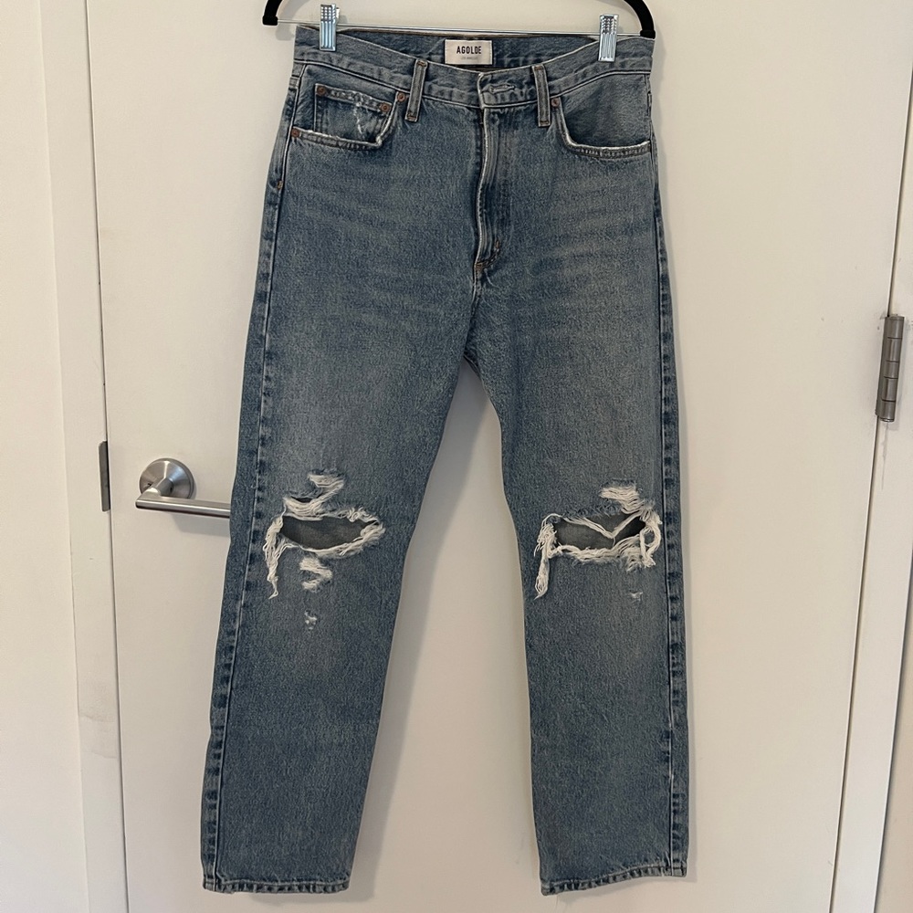 Agolde Ripped Blue Jeans